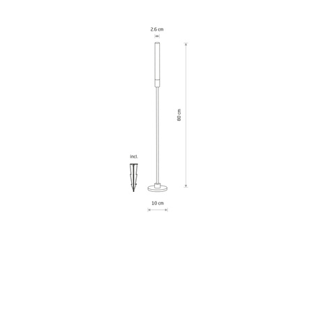 Smukła lampa ogrodowa 80cm 3000K ZOLA LED Nowodvorski 11544