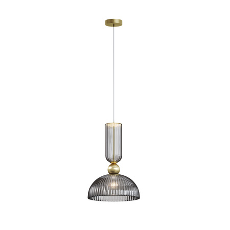 Szklana ryflowana lampa wisząca dymiona Antic MOD302PL-01GR1 Maytoni