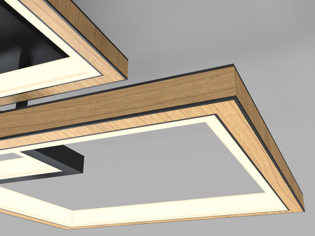 Lampa sufitowa MATERA LED trójka kwadraty 57x57 Wofi Premium 9022-306S ze ściemniaczem