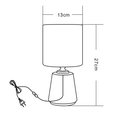 Mała lampka stołowa z czarnym abazurkiem Zuma Line HS8605-BL
