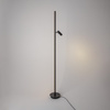 Czarna prosta lampa podłogowa LED 3000K z reflektorem Thin MOD395FL-L28B3K Maytoni