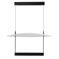 Nowoczesna lampa wisząca LED czarna z płaskim kloszem PORTOFINO 60 3-STEP DIMM Azzardo AZ6660