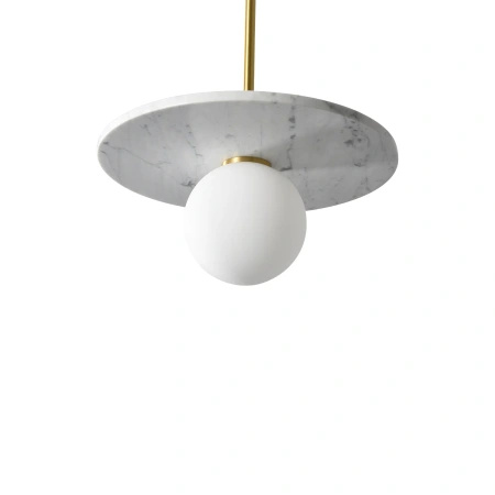 Lampa wisząca marmur +szkło Bilo III 1xG9 biały PL0136-WH Yaskr