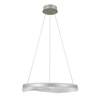 Lampa wisząca okrąg 60cm z elementami akylowymi Morte Italux PND-34535-L-SILV