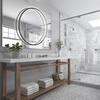 Lampa wisząca duży okrąg 90cm Mirror L czarna IP44 LED CCT Light Prestige LP-999/1P L BK CCT