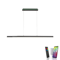 Lampa wisząca rozsuwana w kolorze antracytowym LED Q-ARIAN 2569-13 sterowana pilotem