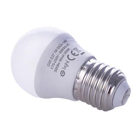 Żarówka mała kulka LED 7W E27 G45. Barwa Ciepła 3000K Eko-Light EKZA1465