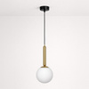 Pojedyńcza lampa wisząca z białym, kulistym kloszem TOKI Kaja Lighting K-5860