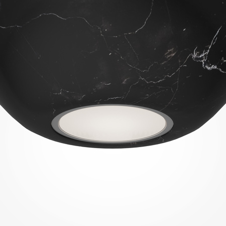 Lampa wisząca czarna kula marmurowa 12cm Basic Texture Maytoni MOD461PL-01B
