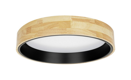 Lampa sufitowa plafon 45cm CAMPELO LED Italux PLF-4350-25W-WD-BK-4K