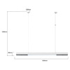 Lampa wisząca Cali L biała Tuya LED CCT Light Prestige LP-1301/1P L WH Smart