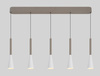 Lampa wisząca piątka prosta Trompto kaszmirowa Aviano Lighting 7050-524