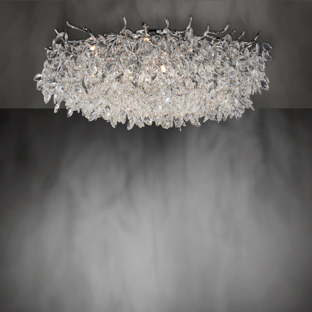 Lampa sufitowa chromowane z kryształkami do salonu o średnicy 80cm 13xG9 RICICLE Paul Neuhaus  6054-17
