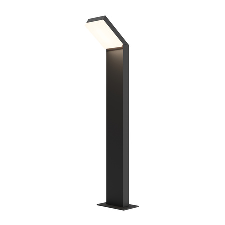 Nowoczesny czarny słupek do ogrodu 80cm LED 3000K Paso O595FL-L12B3K Maytoni
