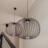Czarna druciana lampa wisząca o średnicy 58cm SPHERA M BLACK 1XGX53 Tk Lighting 11304