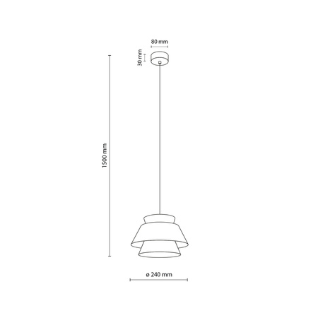 Lampa wisząca o średnicy 24cm z juty KALUM WOOD 1XE27 Tk Lighting 11783