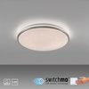 Okrągła lampa sufitowa 49cm z srebrną obramówką z funkcją SwitchMo KYLE LED 3000K Just Light 14295-21