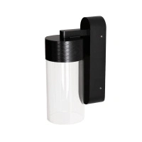 Czarny kinkiet z przeźroczystym szklanym kloszem LED 3000K Maxlight W0412 Fusion