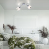 Listwa sufitowa chrom z dwoma szklanymi kloszami ACCOR 2xE14 Just Light 15372-17