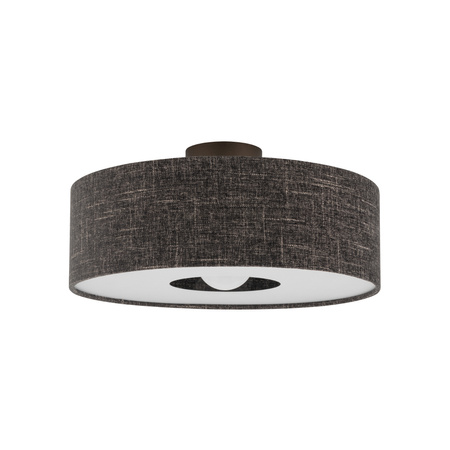 Lampa sufitowa okrągła z tkaniny w kolorze czarny melanż 50cm 1xE27 AMARELA M Nowodvorski 11658