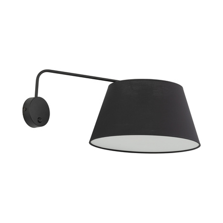 Kinkiet czarny z abażurem o średnicy 26cm FORMO BLACK 1XE27 Tk Lighting 11343