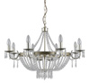Lampa wisząca, żyrandol w kolorze szampańskim CORTINA Italux PND-30138-8+4