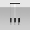 Lampa wisząca LOOPEZ 3L czarny/chrom Sollux SL.0942