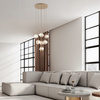 Lampa wisząca w kolorze sabia z koniakowymi kloszami do salonu LAVA SABIA 7xG9 Tk Lighting 11329