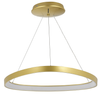 Nowoczesny złoty znieksztłacony ring LED sterowany pilotem LIRIA Zuma Line MS756060