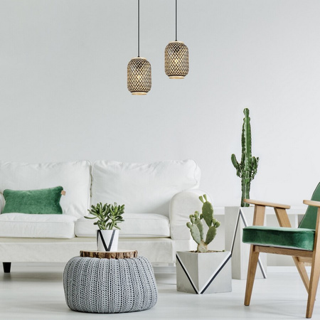 Lampa wisząca rattan ADALLA Rabalux 72091