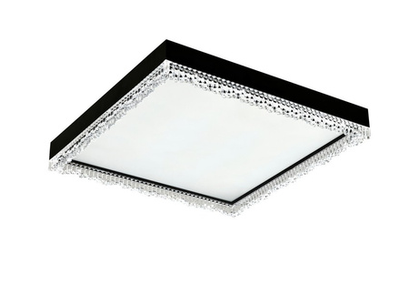 Lampa sufitowa, plafon REGI LED 45cm czarny kwadrat Zuma Line FM2304458S-MB zmienna barwa światła