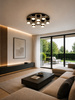 Plafon dziesiątka okrągły LED Biarritz czarny chrom Aviano Lighting 9047-1005