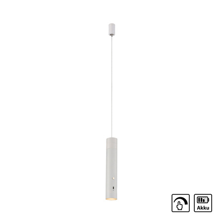 Lampa wisząca tuba biała bezprzewodowa akumulatorowa ładowana USB ATTACH Just Light 18281-16