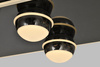 Plafon szóstka prostokątny Biarritz czarny chrom Aviano Lighting 9047-705