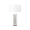 Lampa stołowa z białym abażurem i szklaną podstawą Muse MOD304TL-01CH Maytoni