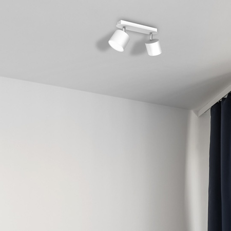 Biała lampa sufitowa podwójna na żarówki GX53 Dixie Milagro MLP7595
