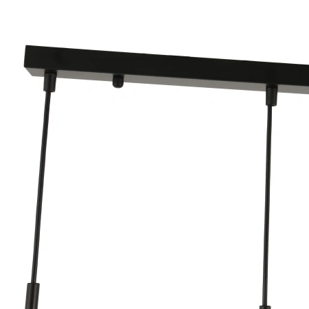Lampa wisząca czarna potrójna z miodowymi kloszami Malika 3xE27 PL0140-3 Yaskr