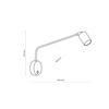 Biały kinkiet na wysięgniku NEX WHITE 1XGU10 Tk Lighting 11362
