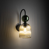 Kinkiet ze szklanym ryflowanym kloszem i zieloną szklaną kulą SOPHIA GREEN COGNAC 1XE14 Tk Lighting 11143