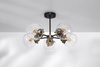 Lens lampa sufitowa czarny+patynowy 5x40w e14 klosz bezbarwny Candellux 35-01306
