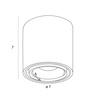 Czarna tuba sufitowa natynowa o średnicy 7cm LED 3000K IP44 Maxlight C0257 Fix