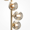 Złota lampa podłogowa burstzynowe szklane kule DALLAS 6xG9 Maytoni MOD545FL-06G1