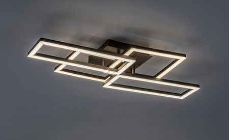 Czarna lampa sufitowa prostokąty LED sterowana pilotem Drusus Rabalux 71389
