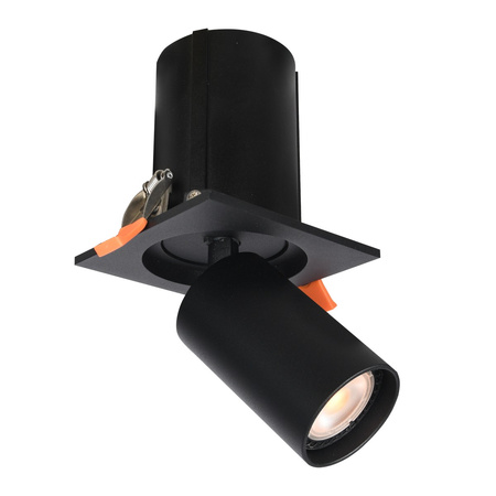 Podtynkowa czarna ruchoma oprawa sufitowa 1xGU10 Termo Italux SPL-50310-1S BK