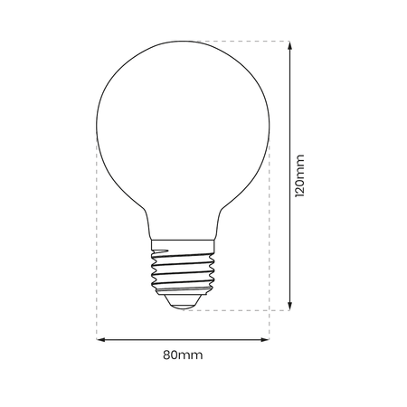 Żarówka Filamentowa LED 6W G80 E27 2700K Amber Eko-Light EKZF8007
