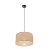Beżowa lampa wisząca walec 40cm tkaninowy klosz SHANTI 1xE27 Candellux Studio 31-38685