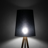 Lampa podłogowa na drewnianym trójnogu WALZ BLACK 1 PŁ FSC 100%, SA-COC-006060 TK Lighting 5599
