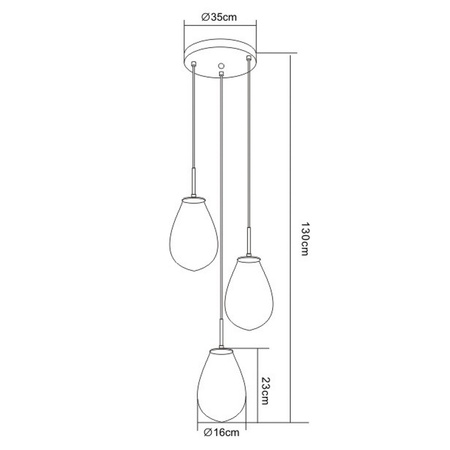 Lampa wisząca Fondi czarna 3xE14 Light Prestige LP-1214/3P