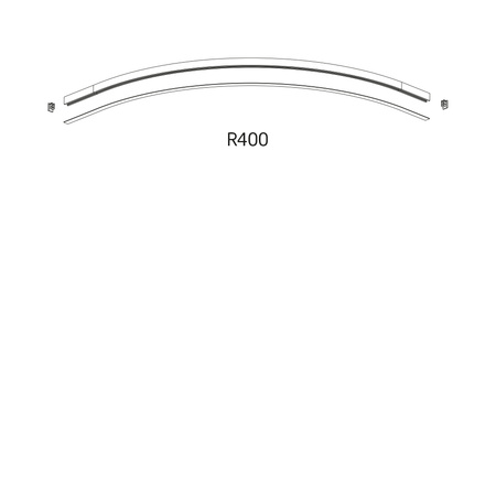 Szyna natynkowa zaokrąglona NANO - LVM CURVE TRACK R400 1-obwodowy niskonapięciowy 24V NANO-LVM Nowodvorski 11737
