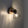 Kinkiet industrialny z drewnem i metalową klatką – styl loft TARO 1xE14 Just Light 15117-18 